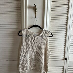 Floral crochet tank top by together